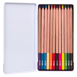 Creioane colorate Strigo, seria 'ARTIST', 12 culori, cutie metalica Creioane colorate Strigo, seria 'ARTIST', 12 culori, cutie metalica