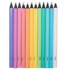 Creioane colorate Strigo pastel 12 culori, cu ascutitoare Creioane colorate Strigo pastel 12 culori, cu ascutitoare