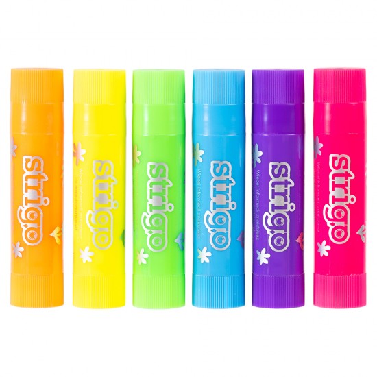 Creioane Strigo Gel Stick 6 culori 10g, neon