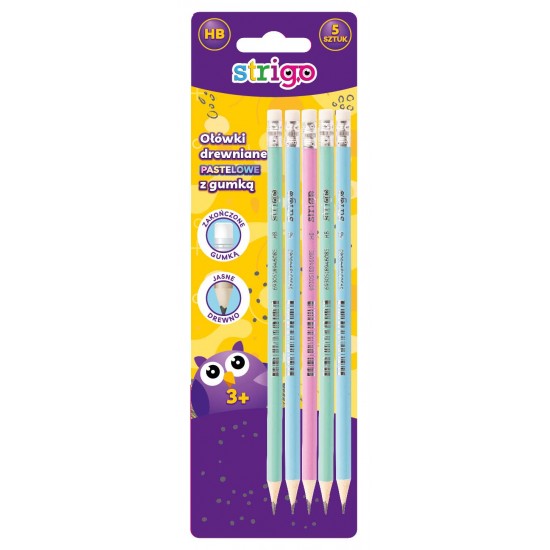 Set 5 creioane HB pastel, in blister