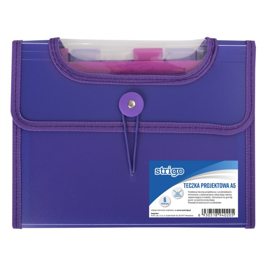 Dosar Strigo Plastic Extensibil A5 6 Compartimente Mov Dosar Strigo Plastic Extensibil A5 6 Compartimente Mov