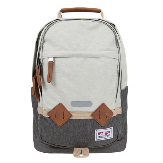 Ghiozdan Strigo 20001ST, Leisure, 40 x 28 x 16, crem-gri, 25 litri Ghiozdan Strigo 20001ST, Leisure, 40 x 28 x 16, crem-gri, 25 litri