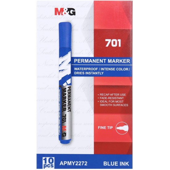 M&G Marker permanent, albastru