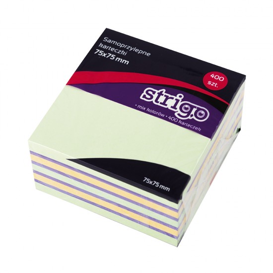Cub Notite Adezive Strigo 75X75Mm 400 File Pastel Cub Notite Adezive Strigo 75X75Mm 400 File Pastel