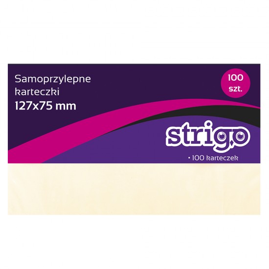 Notite Adezive Strigo 125X75mm 100 File Galben Pastel Notite Adezive Strigo 125X75mm 100 File Galben Pastel