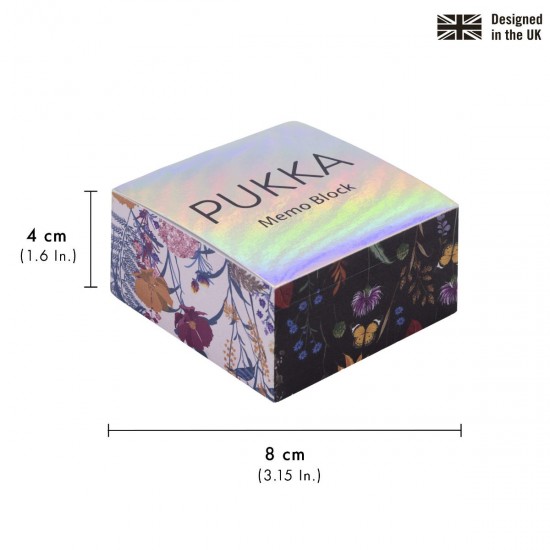 Cub notite neadezive Pukka Pands Bloom, 500 file, 80x80 mm, 70 g