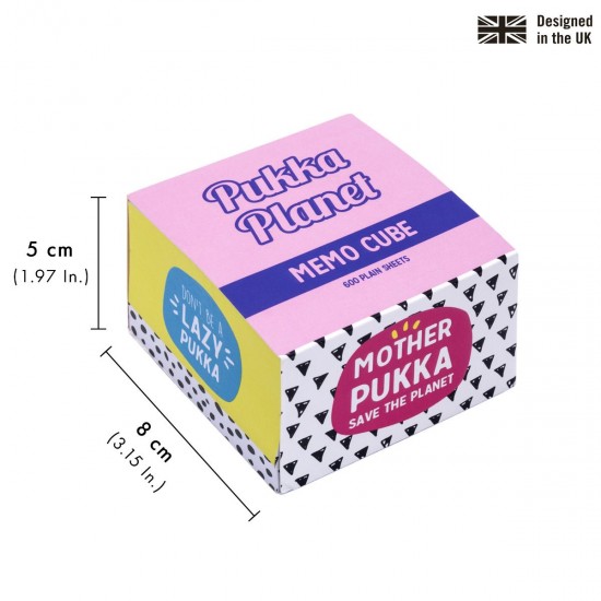 Cub notite neadezive Pukka Planet, 600 file, 80x80 mm, 100% hartie reciclata, 70 g Cub notite neadezive Pukka Planet, 600 file, 80x80 mm, 100% hartie reciclata, 70 g