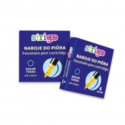 Rezerve Strigo pentru stilou, 6 buc, albastru Rezerve Strigo pentru stilou, 6 buc, albastru