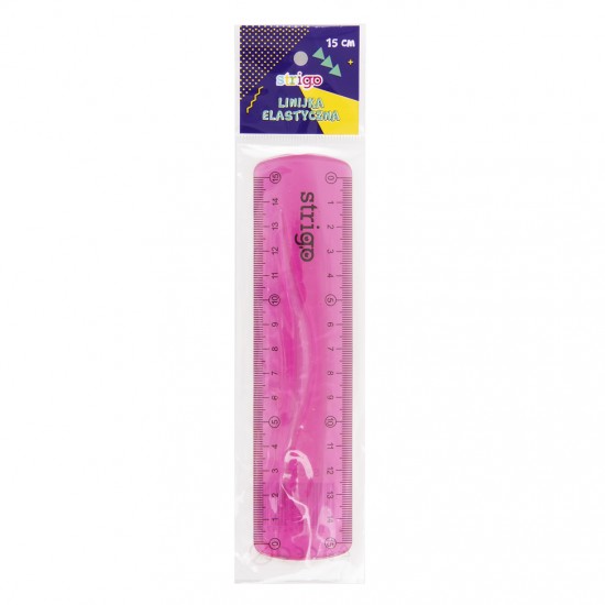 Rigla Strigo flexibila 15 CM Roz Rigla Strigo flexibila 15 CM Roz