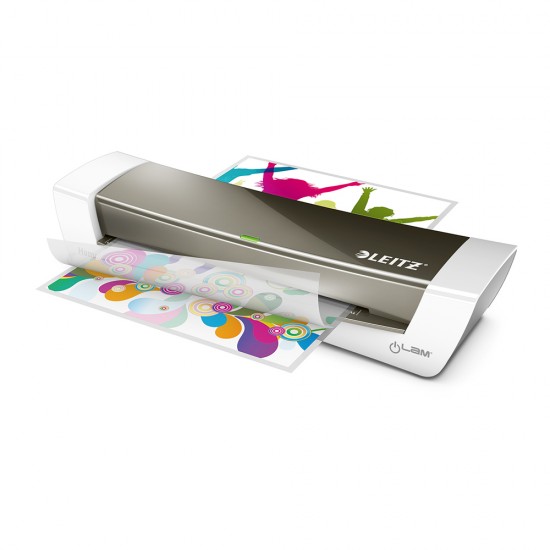 Laminator Leitz iLAM Home Office, A4, kit folii laminare inclus, gri