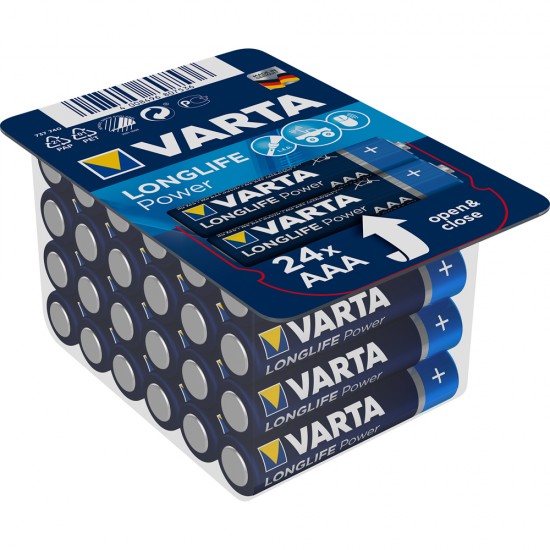 Baterii Varta Longlife Power, AAA, LR3, 24 bucati/set