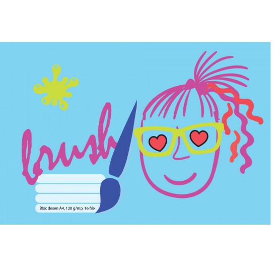 Bloc de desen A4, 120 g, 16 file Bloc de desen A4, 120 g, 16 file