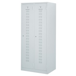 Vestiar metalic, 2 usi/2 canate, gri, 59x50x180 cm Vestiar metalic, 2 usi/2 canate, gri, 59x50x180 cm