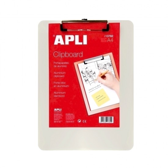 Clipboard simplu Apli, A4, aluminiu