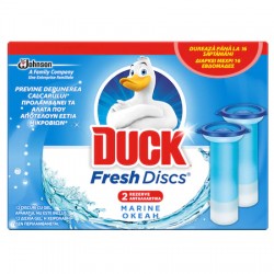 Rezerve odorizant gel pentru vasul toaletei Duck Fresh Discs Marine, 12 discuri/set Rezerve odorizant gel pentru vasul toaletei Duck Fresh Discs Marine, 12 discuri/set