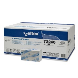 Rezerva prosoape pliate Z, Celtex, 72240, 2 straturi, alb, 150 buc/pachet, 25 pachete/cutie Rezerva prosoape pliate Z, Celtex, 72240, 2 straturi, alb, 150 buc/pachet, 25 pachete/cutie