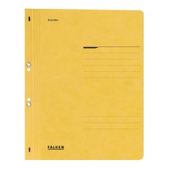 Dosar cu gauri 1/1 Lux Falken, carton, 250 g/mp, galben Dosar cu gauri 1/1 Lux Falken, carton, 250 g/mp, galben
