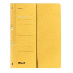 Dosar cu gauri 1/2 Lux Falken, carton, 250 g/mp, galben Dosar cu gauri 1/2 Lux Falken, carton, 250 g/mp, galben