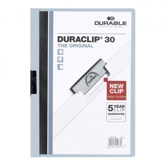 Dosar de prezentare Durable Duraclip, 30 coli, albastru