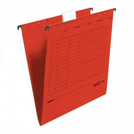 Dosar suspendabil Falken, carton, rosu, 25 bucati/cutie Dosar suspendabil Falken, carton, rosu, 25 bucati/cutie