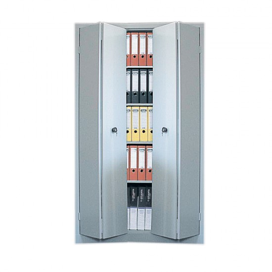 Dulap metalic Ceha, gri, 120x42x195 cm, 2 usi pliabile si 4 polite Dulap metalic Ceha, gri, 120x42x195 cm, 2 usi pliabile si 4 polite