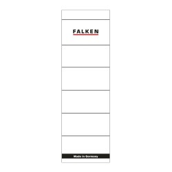 Etichete Falken autoadezive, pentru bibliorafturi,  60 x 190 mm, alb Etichete Falken autoadezive, pentru bibliorafturi,  60 x 190 mm, alb