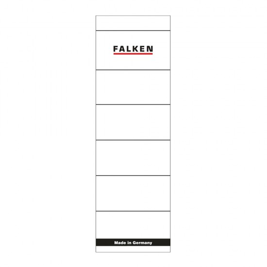 Etichete Falken autoadezive, pentru bibliorafturi,  60 x 190 mm, alb