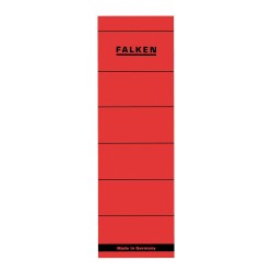 Etichete Falken autoadezive, pentru bibliorafturi,  60 x 190 mm, rosu Etichete Falken autoadezive, pentru bibliorafturi,  60 x 190 mm, rosu