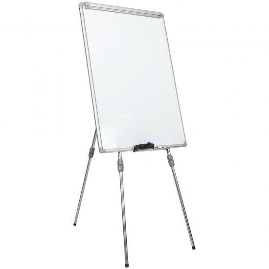 Flipchart magnetic, Noki, INT-619-4F, 70x100 cm, rama aluminiu, trepied ajustabil