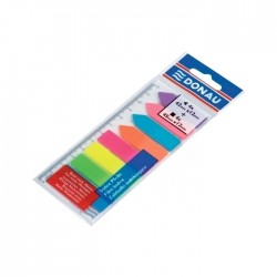 Index autoadeziv din plastic, Donau, dimensiuni 12 x 45 mm, 8 culori x 25 file/culoare Index autoadeziv din plastic, Donau, dimensiuni 12 x 45 mm, 8 culori x 25 file/culoare