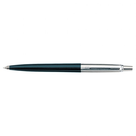 Pix cu mecanism, Parker, Jotter, 0.8 mm, plastic, accesorii inox, negru