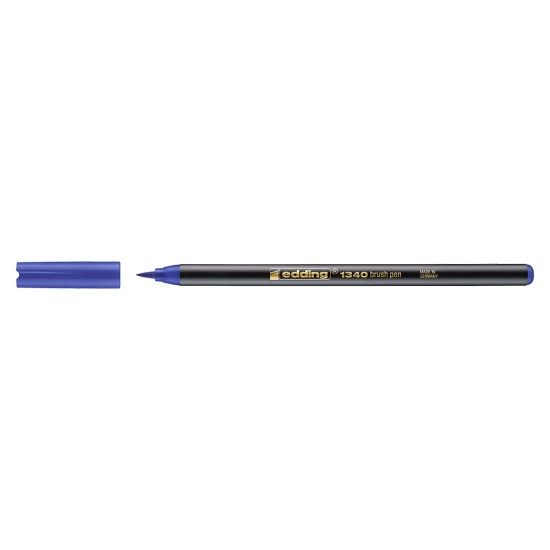 Marker, Edding 1340, varf tip pensula, albastru