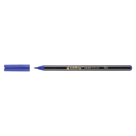 Marker, Edding 1340, varf tip pensula, albastru Marker, Edding 1340, varf tip pensula, albastru