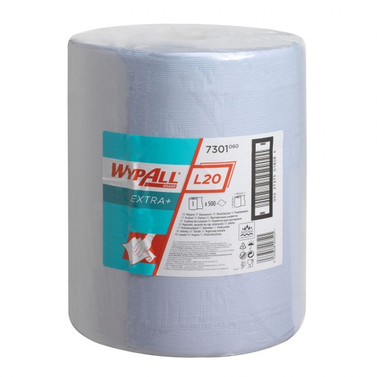 Lavete Kimberly-Clark Wypall L20 2 str Airflex albastra, 500 portii