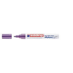 Marker permanent Edding 750, cu vopsea, corp metalic, varf rotund, 2-4 mm, violet Marker permanent Edding 750, cu vopsea, corp metalic, varf rotund, 2-4 mm, violet