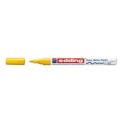 Marker permanent Edding 751 cu vopsea, corp metalic, varf rotund, 1-2 mm, galben Marker permanent Edding 751 cu vopsea, corp metalic, varf rotund, 1-2 mm, galben