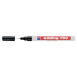 Marker permanent, Edding 780, cu vopsea, corp aluminiu, varf rotund, 0.8 mm, negru Marker permanent, Edding 780, cu vopsea, corp aluminiu, varf rotund, 0.8 mm, negru