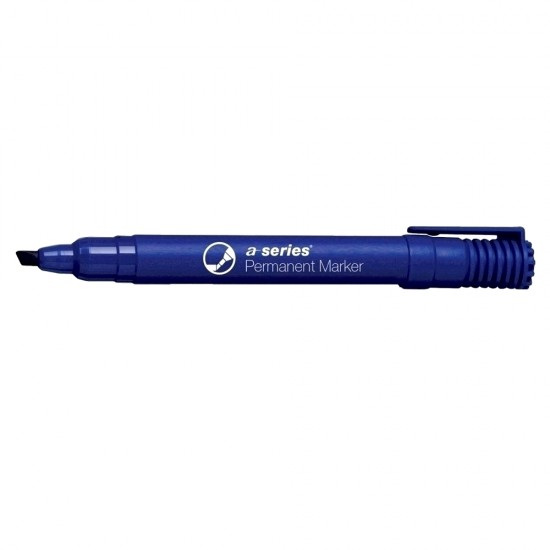 Marker permanent A-series, varf retezat 2-5 mm, albastru Marker permanent A-series, varf retezat 2-5 mm, albastru