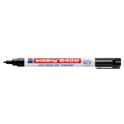 Marker permanent Edding 8400, pentru CD/DVD/BD, corp plastic, varf rotund, 0.75 mm, negru Marker permanent Edding 8400, pentru CD/DVD/BD, corp plastic, varf rotund, 0.75 mm, negru