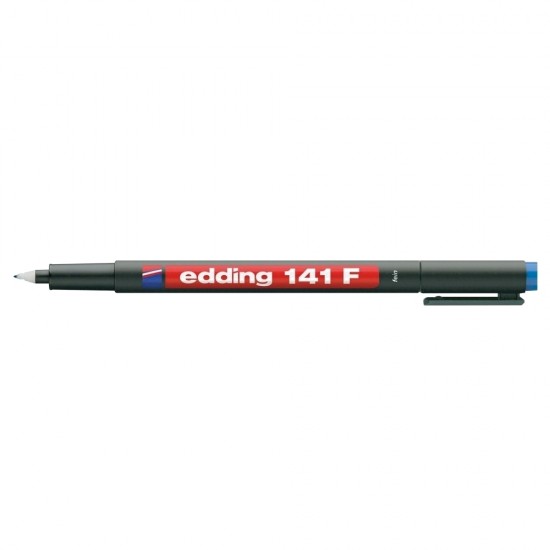 Marker permanent Edding OHP 141F, corp plastic, varf rotund, 0.6 mm, albastru Marker permanent Edding OHP 141F, corp plastic, varf rotund, 0.6 mm, albastru