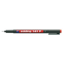 Marker permanent Edding OHP 141F, corp plastic, varf rotund, 0.6 mm, rosu Marker permanent Edding OHP 141F, corp plastic, varf rotund, 0.6 mm, rosu