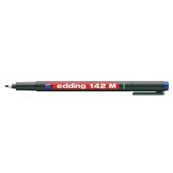 Marker permanent Edding OHP 142M, corp plastic, varf rotund, 1 mm, albastru Marker permanent Edding OHP 142M, corp plastic, varf rotund, 1 mm, albastru