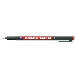 Marker permanent Edding OHP 142M, corp plastic, varf rotund, 1 mm, rosu Marker permanent Edding OHP 142M, corp plastic, varf rotund, 1 mm, rosu