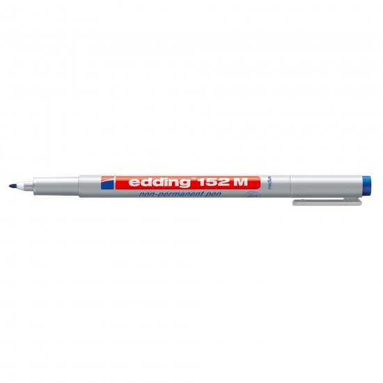 Marker nepermanent Edding OHP 152, varf rotund, 1.0 mm, albastru