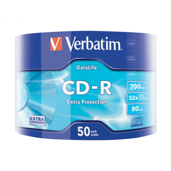 CD-R Verbatim, 52x, 700 MB, 50 bucati/shrink