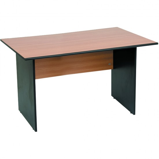 Birou Office Line, PAL, stejar/negru, 140x80x75 cm