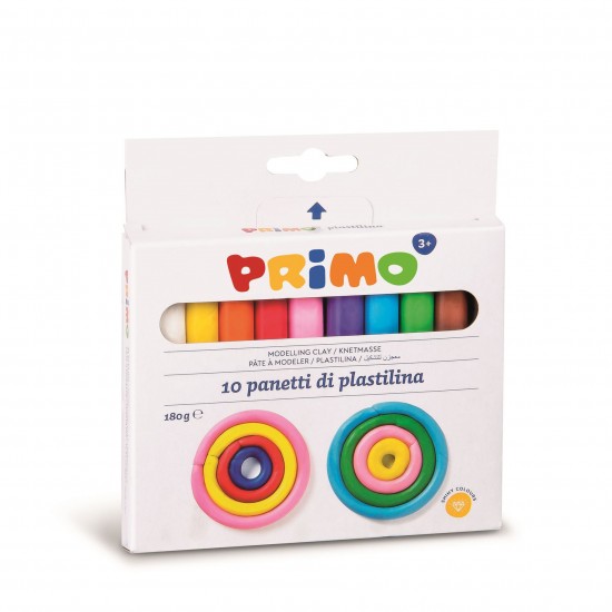 Plastilina Morocolor Primo, 180 g/cutie, 10 culori/cutie