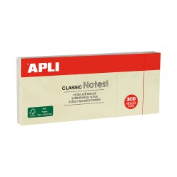 Notite adezive, Apli, 38 x 51 mm, galben, 300 file Notite adezive, Apli, 38 x 51 mm, galben, 300 file