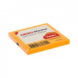 Notite adezive, Noki, portocaliu, 75 x 75 mm, 100 file/set