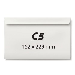 Plic C5, 162 x 229 mm, alb, banda silicon, 80 g/mp, 500 bucati/cutie Plic C5, 162 x 229 mm, alb, banda silicon, 80 g/mp, 500 bucati/cutie